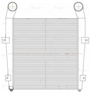 Охладитель МАЗ-5440В9,6430В9 наддувного воздуха алюминиевый дв.ЯМЗ-651.10 ЕВРО-4 LUZAR LRIC12651, 5440В9-1323010