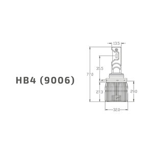 Лампа светодиодная 12V HB4 P22d бокс (2шт.) MTF DVB4K5