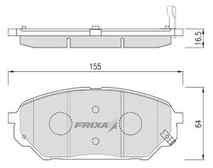 Колодки тормозные HYUNDAI iX55 передние (4шт.) FRIXA FPH19, 58101-3JA00