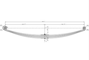 Лист рессоры КАМАЗ-3297 передней №1 L=1662мм ЧМЗ 3297-2902015