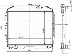 Радиатор ГАЗ-3307 алюминиевый паянный LUZAR LRC0337b, 3307-1301010