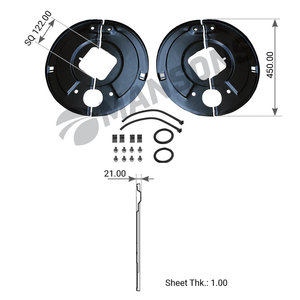 Щиток BPW барабана тормозного пылезащитный (комплект на ось, 120 SN4218-2) MANSONS 300.355, 300355, 99.000.00.07.1