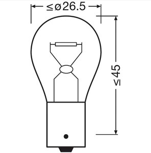 Лампа 24V P21W BA15s OSRAM 7511, O-7511, А24-21