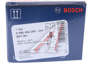 Колодки тормозные BMW 1 (E81,E87),3 (E90) задние (4шт.) BOSCH 0986494269, 34216788183/34216777240