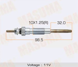 Свеча накаливания TOYOTA (дв.1N,1NT,2L,3L) MASUMA XT-026