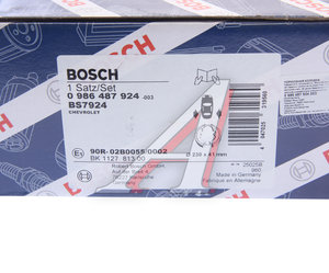 Колодки тормозные CHEVROLET Aveo (03-) задние барабанные (4шт.) BOSCH 0986487924, 96473229