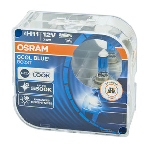 Лампа 12V H11 75W PGJ19-2 5500K бокс (2шт.) Cool Blue Boost OSRAM 62211CBB-HCB, O-62211CBB2(EURO)