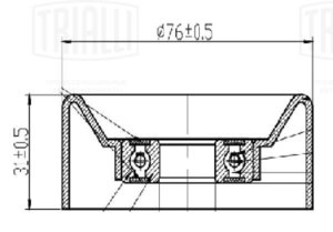 Ролик ГАЗ-31105 дв.Крайслер обводной TRIALLI CM5759, 53013324AA