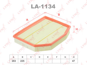 Фильтр воздушный BMW X3 (E83),Z4 (E85,E86) (N46/N52) LYNX LA1134, AP028/3, 13717542545