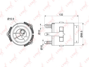 Фильтр топливный TOYOTA Avensis (03-08) LYNX LF998M, FS8018, 23300-0D020