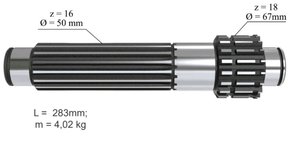 Вал КПП МТЗ 1-й передачи и заднего хода ТАРА 70-1701382А, 70-1701382-А