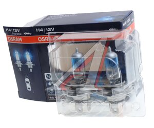 Лампа 12V H4 60/55W P43t-38 +30% 4000К (2шт.) XWhite Blue OSRAM 62193XWB-HCB, O-62193XWB2, АКГ12-60+55(Н4)