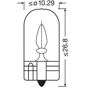 Лампа 24V W3W W2.1x9.5d OSRAM 2841, O-2841, А24-3