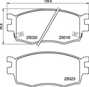 Колодки тормозные KIA Rio (05-) передние (4шт.) MINTEX MDB3057, GDB3420, 58101-1JA10