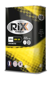 Масло моторное TP N SP 0W20 синт.4л RIXX RX0002TPN, RIXX SAE0W20