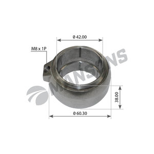 Втулка BPW вала тормозного (с масленкой) (40x60x38мм) MANSONS 300.221, 300221, 0537700020