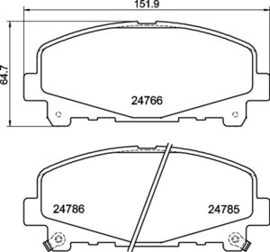 Колодки тормозные HONDA Accord (08-) передние (4шт.) MINTEX MDB2954, GDB3477, 45022-TL0-G51