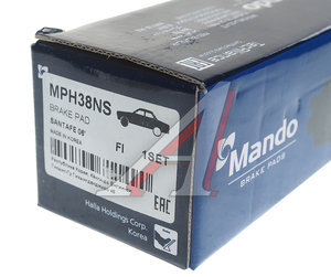 Колодки тормозные HYUNDAI Santa Fe (06-) передние (4шт.) MANDO MPH38NS, GDB3418, 58101-2BA10