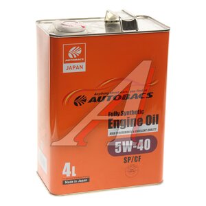 Масло моторное ENGINE OIL 5W40 синт.4л Япония AUTOBACS A00032242, AUTOBACS SAE5W40