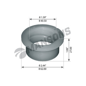 Втулка VOLVO кабины (40x50/62x27) MANSONS 900.232, 900232, 8152645