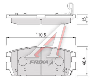 Колодки тормозные HYUNDAI Terracan (01-) задние (4шт.) FRIXA FPH12R, 58302-H1A00