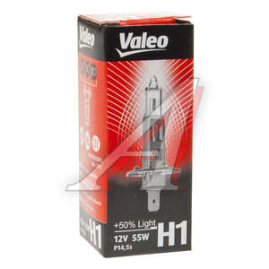 Лампа 12V H1 55W P14.5s +50% (1шт.) Light VALEO 032503, 32503, А12-55