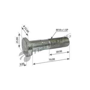 Шпилька колеса MAN заднего (M18х1.5х70) MANSONS 400.602, 400602, 81455010171