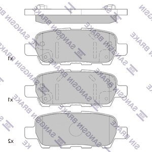 Колодки тормозные NISSAN X-Trail (T30),Pathfinder (R50) задние (4шт.) HARDRON SANGSIN HP1184, GDB3294, 44060-8H385/44060-AL585 44060-EG085/