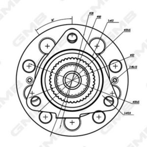 Ступица SSANGYONG Kyron (13-),Rexton (13-) (AWD) передняя GMB GH34900A, 4142009705