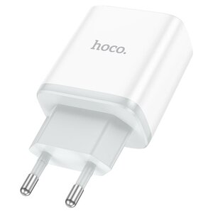 Устройство зарядное в розетку 1USB Type C HOCO C104A white, C104A