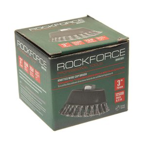 Кордщетка для УШМ "чашка" 75мм витая сталь ROCKFORCE RF-BWC103