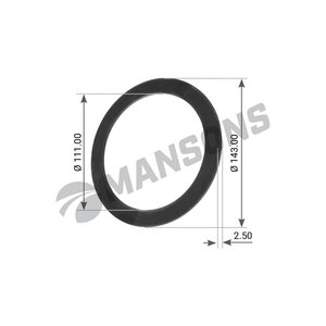 Кольцо BPW ступицы уплотнительное пластик (110x141x2.5) MANSONS 300.134, 300134, 0331097310