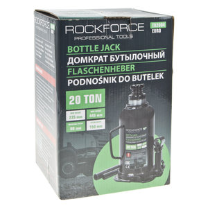 Домкрат бутылочный 20т 235-445мм низкопрофильный ROCKFORCE RF-T92004EURO