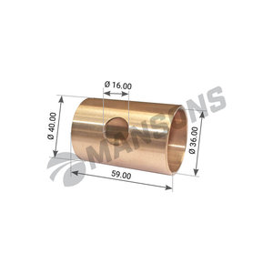 Втулка BPW колодки тормозной бронзовая (36х40х60мм) MANSONS MPB29, 311233080