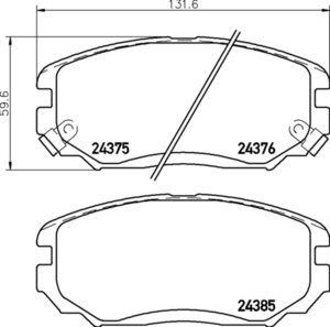 Колодки тормозные HYUNDAI NF передние (4шт.) MINTEX MDB2753, GDB3409, 58101-3LA20