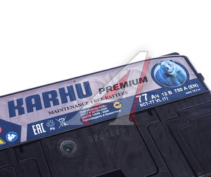 Аккумулятор KARHU Premium 77А/ч 6СТ77(1), P 077 11 18 01 0021 09 11 0 R