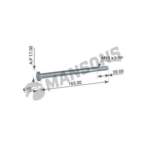 Болт SCHMITZ (M10x1.5х165мм) MANSONS 602.043, 602043, 017105