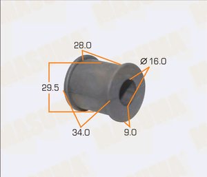 Втулка стабилизатора TOYOTA Camry (01-06) заднего MASUMA MP-1020, TSB-805, 48818-06150