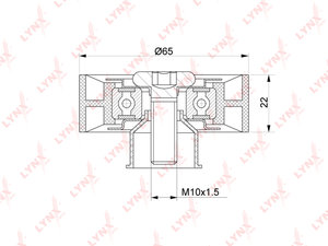 Ролик приводного ремня HYUNDAI Elantra (06-) KIA Ceed обводной LYNX PB7215, 25287-2A010