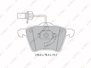 Колодки тормозные FORD Galaxy VW Sharan (95-) передние (4шт.) LYNX BD3026, 7M3698151B