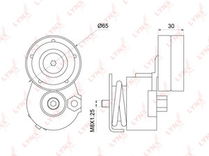 Ролик RENAULT Laguna (99-) натяжной ремня генератора LYNX PT3139, R54159, 117507271R