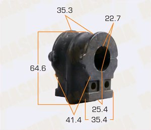 Втулка стабилизатора NISSAN Teana (14-) переднего MASUMA MP-1250, NSB-L33F, 54613-3TT0A