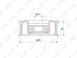 Ролик приводного ремня MAZDA 3 (03-08) натяжителя LYNX PB5144, VKM64025, ZJ01-15-980B