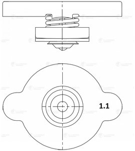 Крышка радиатора MITSUBISHI Lancer,Outlander LUZAR LL1905, 1350A730, MR481252/1350A730