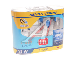 Лампа 12V H1 55W бокс (2шт.) Xenon Vision CLEARLIGHT MLH1XV, А12-55(Н1)