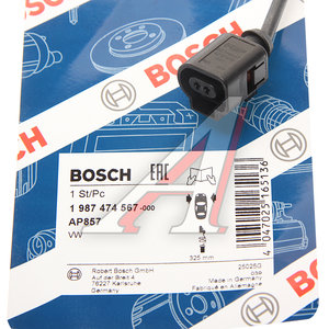 Датчик износа тормозных колодок VW Touareg (10-) передний (1шт.) BOSCH 1987474567, 7P0907637