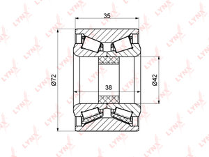 Подшипник ступицы SUBARU Forester (96-02),Legacy (93-00) передней LYNX WB1119, VKBA3235, 28016-AA011/28316-AE000