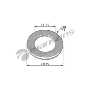 Шайба BPW болта рессорного (55x31.5x3.8мм) MANSONS WA145, 0331031430