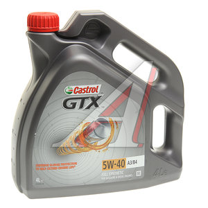 Масло моторное GTX ULTRACLEAN A3/B4 5W40 синт.4л CASTROL 15B9F5, CASTROL SAE5W40