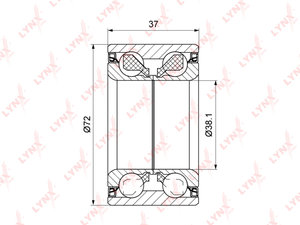 Подшипник ступицы KIA Rio (11-) передней LYNX WB1541, 51720-0U000